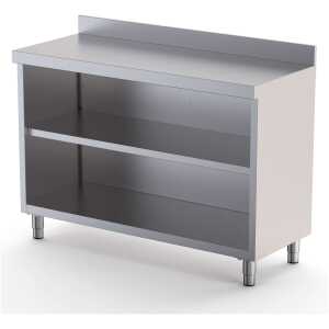 Mueble Estantería Acero Inoxidable Fondo 600 Con 1 Estante 2000x600x1050h mm DT6002000S1