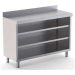 Mueble Estantería Acero Inoxidable Fondo 600 Con 2 Estantes 1000x600x1050h mm DT6001000S2