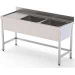 Fregadero Acero Inoxidable 1 Cuba Izquierda Fondo 700 Con Mueble Sin Estante 1200x700x850h mm IS1712L10S0