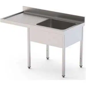 Fregadero Acero Inoxidable 1 Cuba Izquierda Para Lavavajillas Fondo 700 Sin Estante 1200x700x850h mm IS1712L1DW0