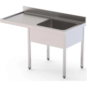 Fregadero Acero Inoxidable 1 Cuba Derecha Para Lavavajillas Fondo 700 Sin Estante 1200x700x850h mm IS1712R1DW0