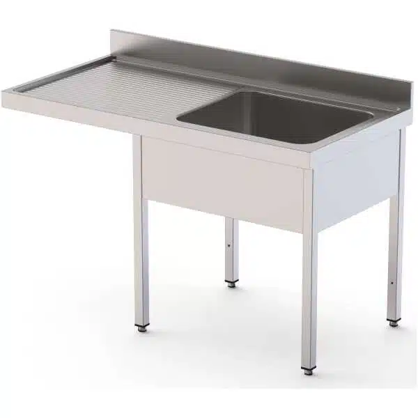Fregadero Acero Inoxidable 1 Cuba Derecha Para Lavavajillas Fondo 700 Sin Estante 1200x700x850h mm IS1712R1DW0