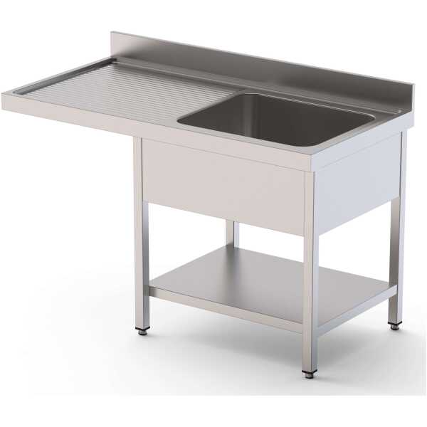 Fregadero Acero Inoxidable 2 Cubas Derecha Para Lavavajillas Fondo 700 Sin Estante 1800x700x850h mm IS1718R2DW0
