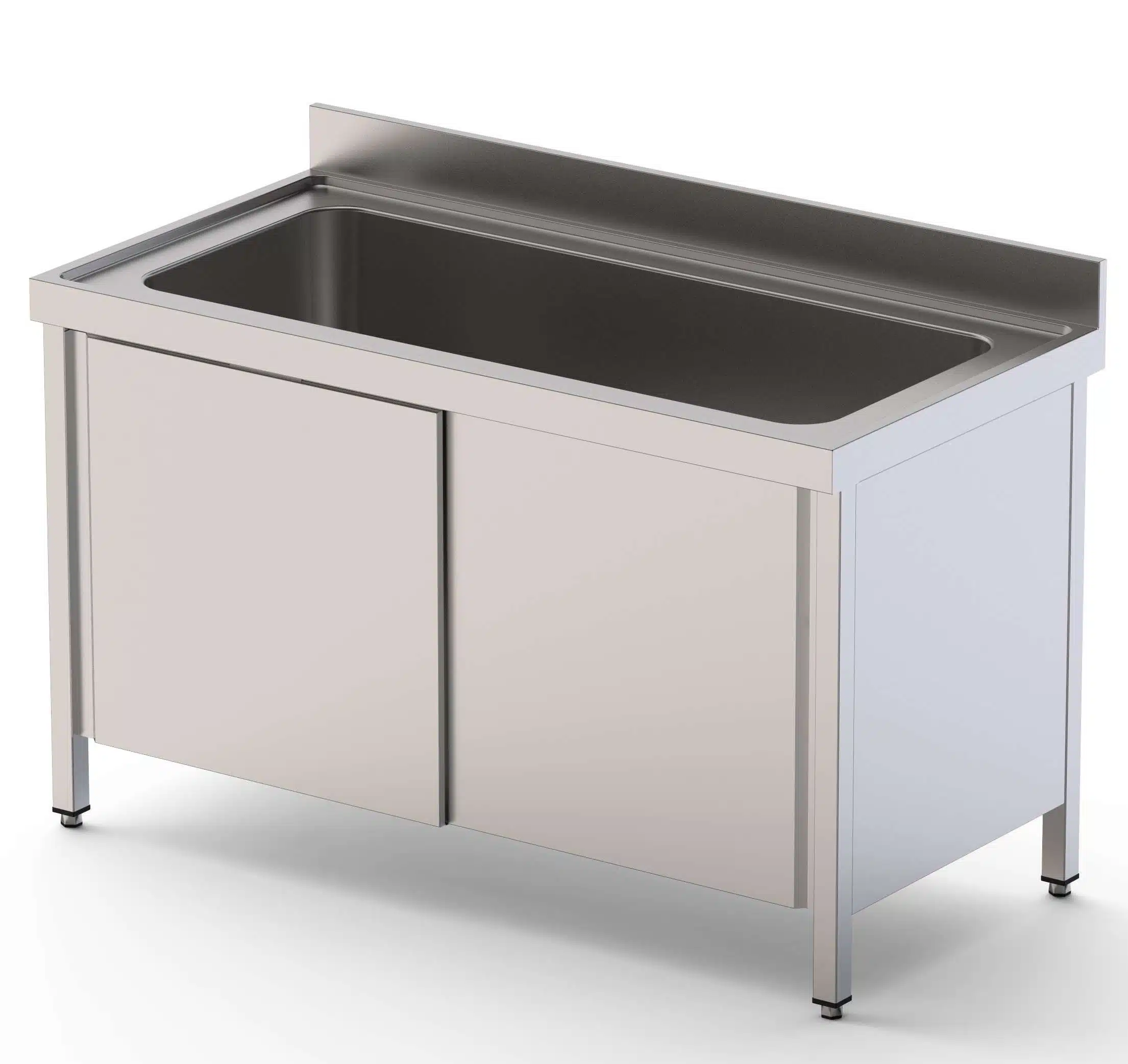 Fregadero Gran Capacidad Acero Inoxidable 1 Cuba Derecha Fondo 700 Con Mueble Con Puertas 2000x700x850h mm IS1720R1HCSD