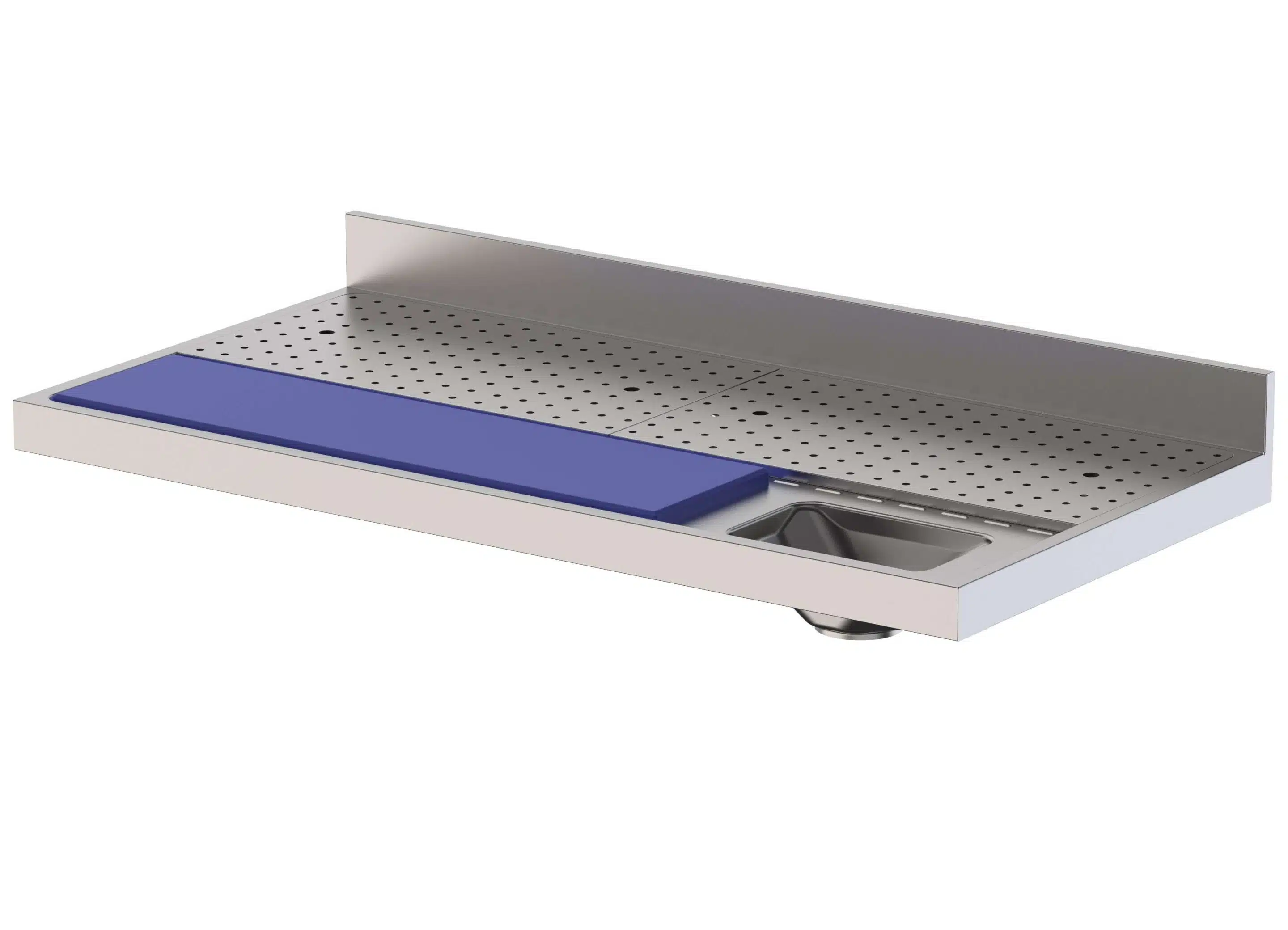 Mesa Preparación de Alimentos Acero Inoxidable Con Cubeta Fondo 700 Sin Mueble 1400x700x200h mm IS1714FPV00