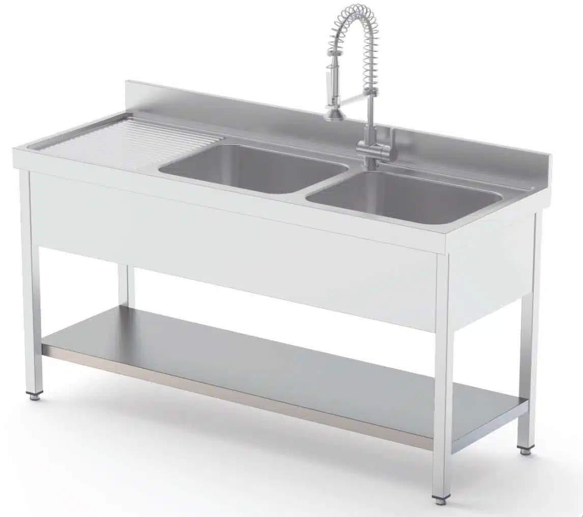 Estante Acero Inoxidable Para Fregadero Fondo 700 Longitud de Mesa 1800 mm ISA701800AS