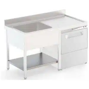 Estante Acero Inoxidable Para Mueble Lavavajillas Fondo 700 Longitud de Mesa 1800 mm ISA7018DWAS