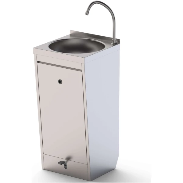 Lavamanos De Pie Acero Inoxidable Con Pedal automezclador 400x400x850h mm HWF14040000