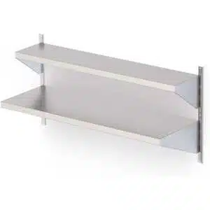 Estantería Mural Acero Inoxidable Con Estante Liso Para Cremallera Mural Fondo 250 1000x250 mm AWSFS100250. -3