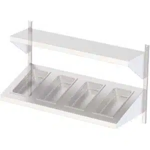 Estantería Mural Acero Inoxidable Cremallera Mural 1500 mm AWST0001500