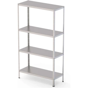 Estantería de Pie Acero Inoxidable Fondo 300 de 800x300x1800h mm FS080318S40