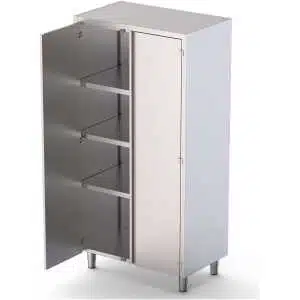 Armario de Pie Acero Inoxidable Con 2 Puertas Abatibles 1400x600x2000h mm FC1460200SW