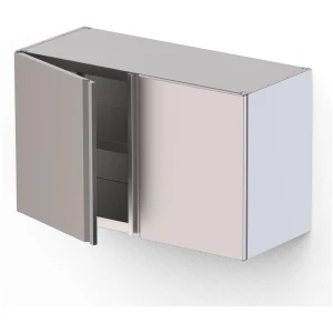 Armario Mural Acero Inoxidable Con 2 Puertas Abatibles 800x400x600h mm WMC080460SW