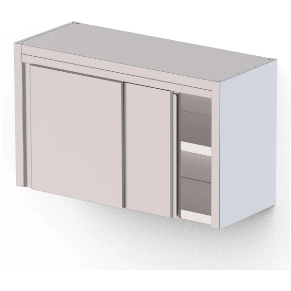 Armario Mural Acero Inoxidable Con 2 Puertas Correderas 1200x400x600h mm WMC120460SD