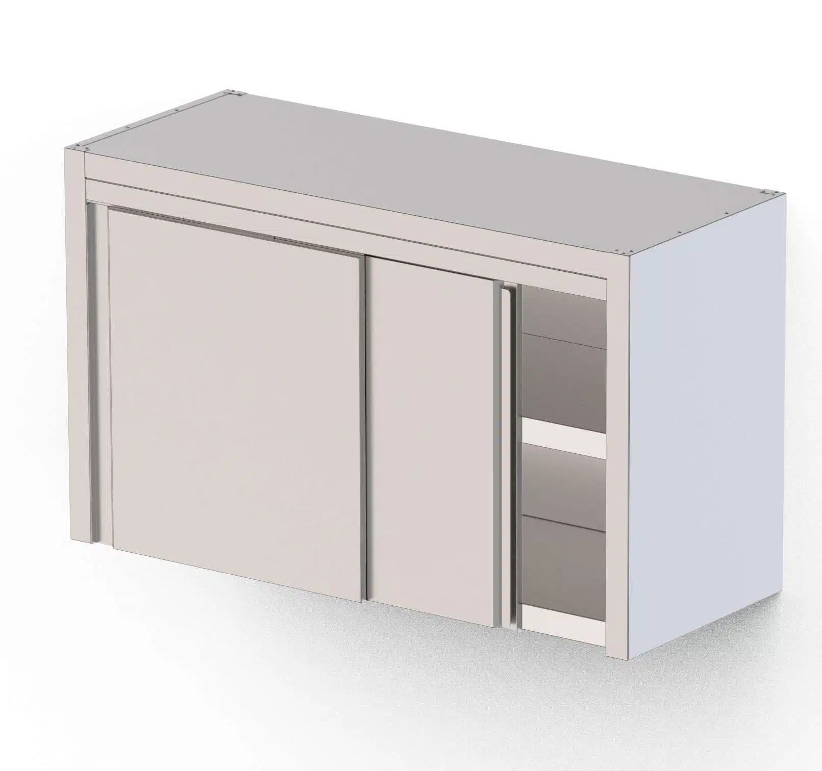 Armario Mural Acero Inoxidable Con 2 Puertas Correderas 2000x400x600h mm WMC200460SD