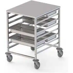 Carro Bandejero Acero Inoxidable Para 8 Bandejas GN2/1 660x750x900h mm TT08NGN2100