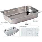 Tapas Cubetas GN Acero Inoxidable de GN2/3 PEKIN GNCH14