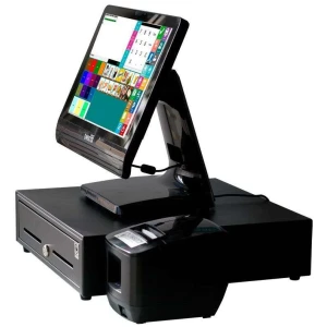 Sistema TPV Compacto Táctil resistiva: TPV Compacto+Cajón Portamonedas+Impresora de Tickets 80mm Versión Básica Hostelería MC90+80B-H (4GB y 64 SSD)