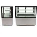 Vitrina Mostrador Refrigerada Ventilada Total Cristal Recto con 2 estantes de cristal 1215X675X1235h mm Línea Pekín XC1200Z