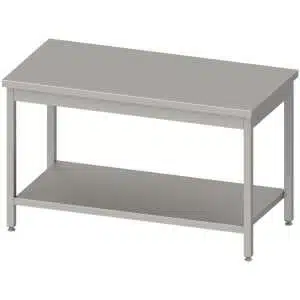 Mesa Central acero inoxidable AISI 201 con estante 2000x600x850 mm MC206 Línea Varsovia (950106200)