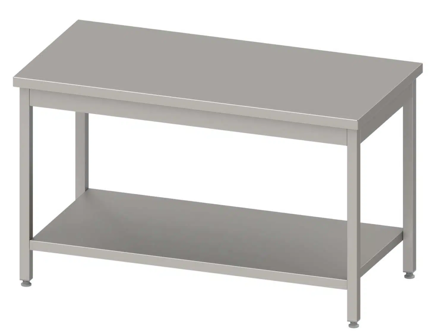 Mesa Central acero inoxidable AISI 201 con estante 2000x600x850 mm MC206 Línea Varsovia (950106200)