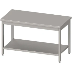 Mesa Central Baja acero inoxidable AISI 201 con estante 1000x700x600 mm MB107 Línea Varsovia (954257100)