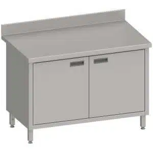 Mesa Mural acero inoxidable AISI 201 con puertas batientes 1200x700x850 mm MMPB127 Línea Varsovia (950157120)