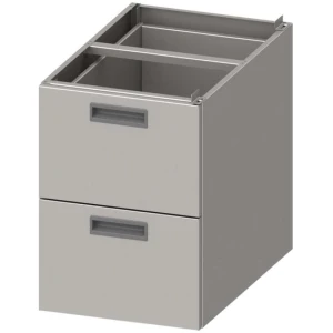 Módulo dos cajones acero inoxidable AISI 201 386x490x540 mm para mesas fondo 600 mm MCA602 Línea Varsovia