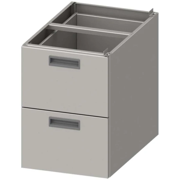 Módulo dos cajones acero inoxidable AISI 201 386x490x540 mm para mesas fondo 600 mm MCA602 Línea Varsovia