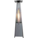 Estufa terraza Piramidal a gas propano 13Kw FLAMME PIRAMIDE PLATA  altura 2