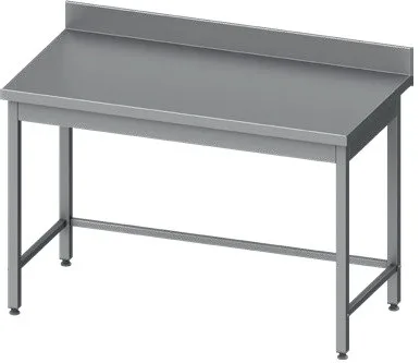 Mesa Mural acero inoxidable AISI 201 sin estante 1500x600x850 mm MM156S Línea Varsovia-33 Kg (950026150)