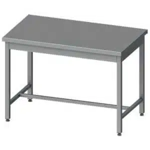 Mesa Central acero inoxidable AISI 201 sin estante 1500x600x850 mm MC156S Línea Varsovia- 32 Kg (950086150)