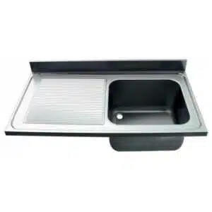 FREGADERO INDUSTRIAL 1200x600mm ESCURRIDOR IZQUIERDA SENO 400x400