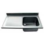 FREGADERO INDUSTRIAL 1400x600mm ESCURRIDOR IZQUIERDA SENO 400x500