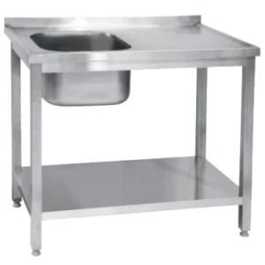 FREGADERO INDUSTRIAL DESMONTABLE 1400x600mm 1 SENO IZQUIERDA