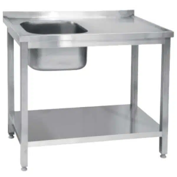 FREGADERO INDUSTRIAL DESMONTABLE 1500x600mm 2 SENO DERECHA