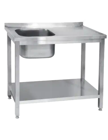 FREGADERO INDUSTRIAL DESMONTABLE 1500x600mm 2 SENO DERECHA