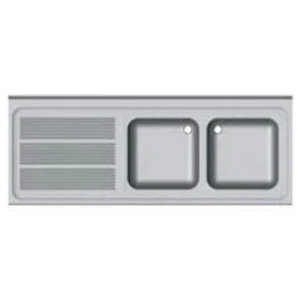 FREGADERO SEMI-INDUSTRIAL 1350x500mm ESCURRIDOR IZQUIERDA 2 SENOS