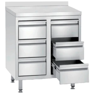 MESA CAJONERA 100X600X850 + 100mm 6 CAJONES