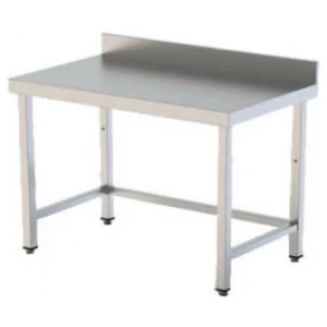 MESA CENTRAL SOLDADA SIN ENTREPAÑO 1200x600mm ACERO INOXIDABLE AISI 304