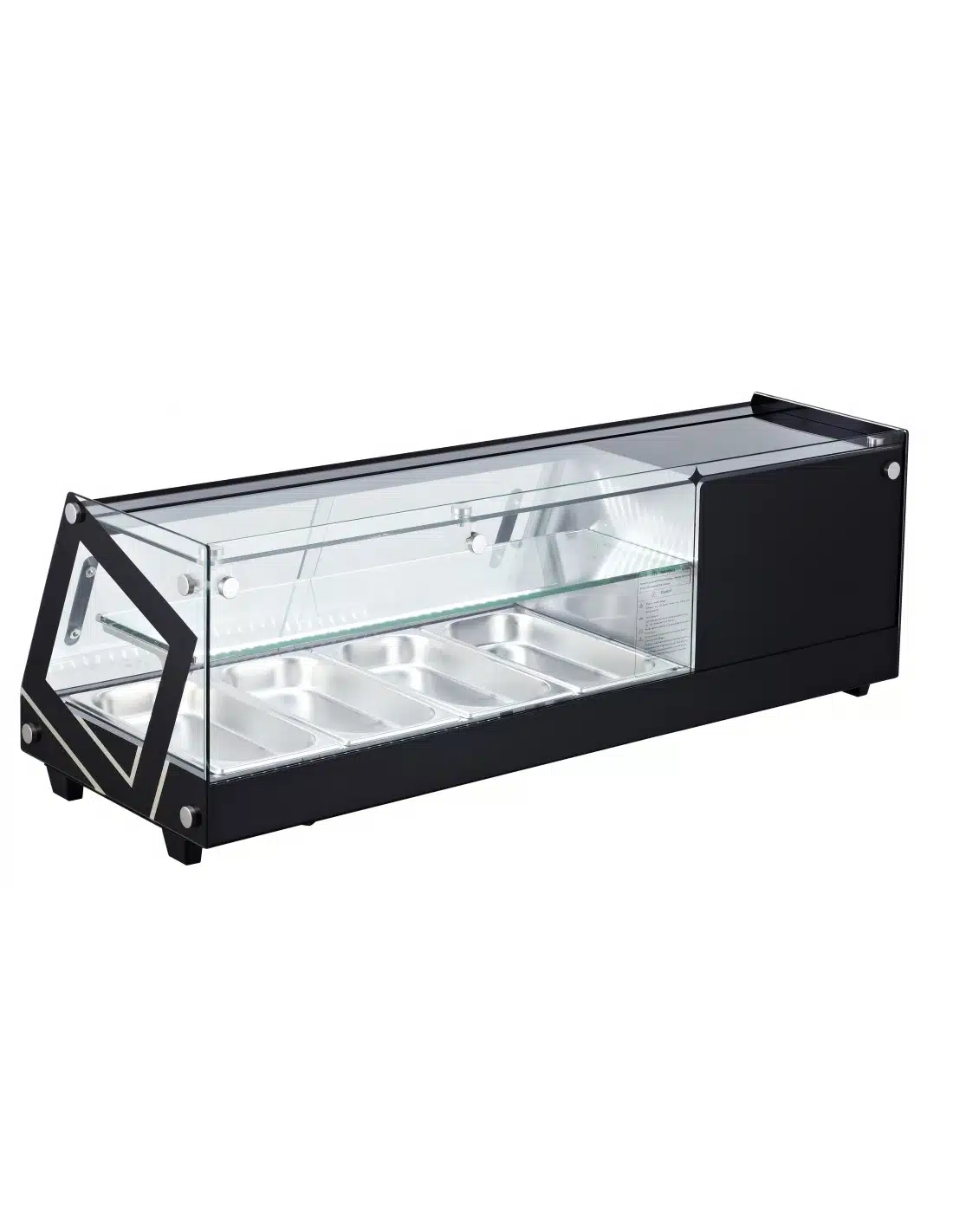 VITRINA PARA TAPAS CUADRADA 4 BANDEJAS RTS-44L (VRC-4) BLACK