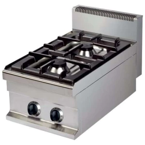 Cocina a gas sobremesa 2 fuegos 6+6kw 400x700x290h mm GR711S Línea Estambul