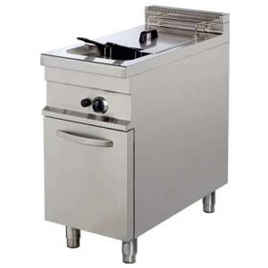 Freidora a gas 1 cuba 20 litros de aceite 15kw 425x900x900h mm GF912 Línea Estambul