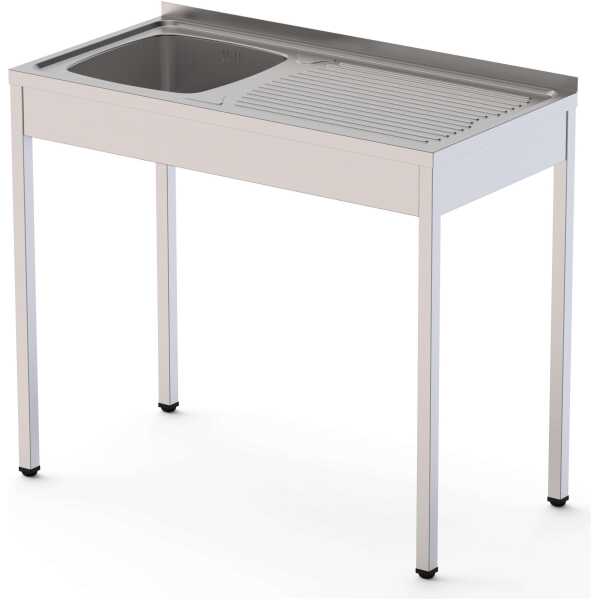 Fregadero Desmontado cuba IZQUIERDA+ escurridor DERECHA Fondo 500 de 800 x500 x850h mm AVEIRO IS1508L10S0