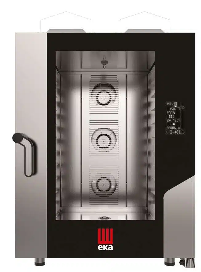 Horno a gas convección MILLENIAL BLACK MASK Pastelería/Panadería 10 bandejas 600x400 mm MKF1064GBM Línea Padova