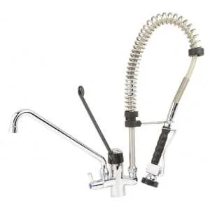 Grifo de Ducha 2 Aguas 1 Orificio con Monomando de Palanca larga 021031