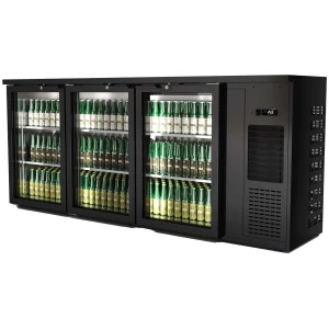 Expositor Botellero Refrigerado 3 puertas capacidad 575  botellas  1989x528x850h mm Línea CORDOBA CMRV-3