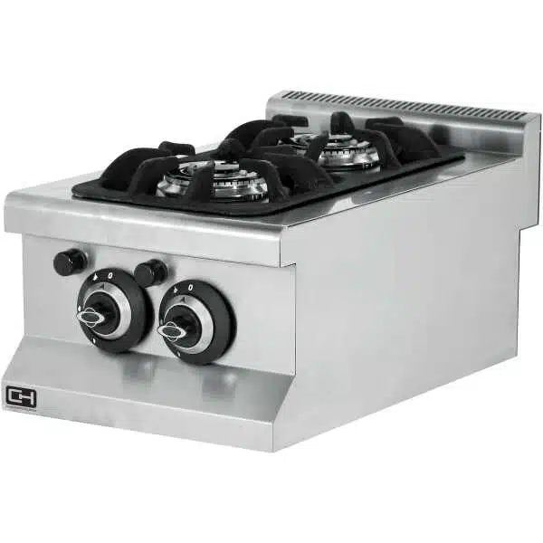 Cocina a gas sobremesa 2 fuegos 2x3