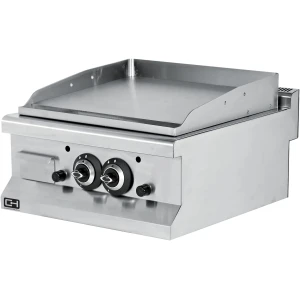 Fry tops a gas sobremesa liso acero rectificado 12 mm 13 kW 600x664x435h mm EMP6IG020 Línea 600 Estambul