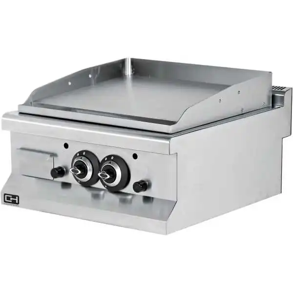 Fry tops a gas sobremesa liso acero rectificado 12 mm 13 kW 600x664x435h mm EMP6IG020 Línea 600 Estambul